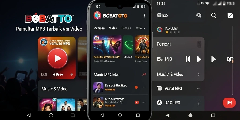 Antarmuka BOBATOTO yang intuitif untuk Pemutar MP3.