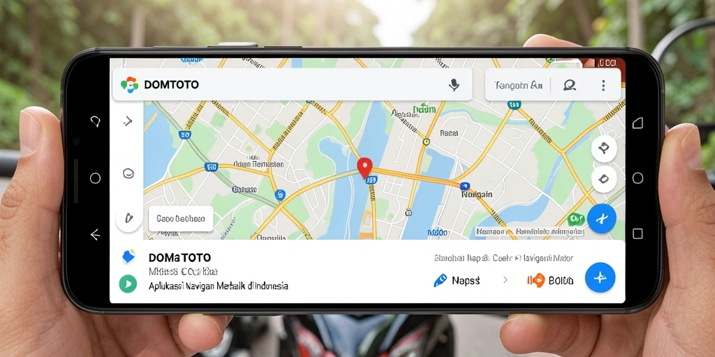 Tampilan antarmuka DOMTOTO dengan fitur Navigasi Motor yang intuitif.