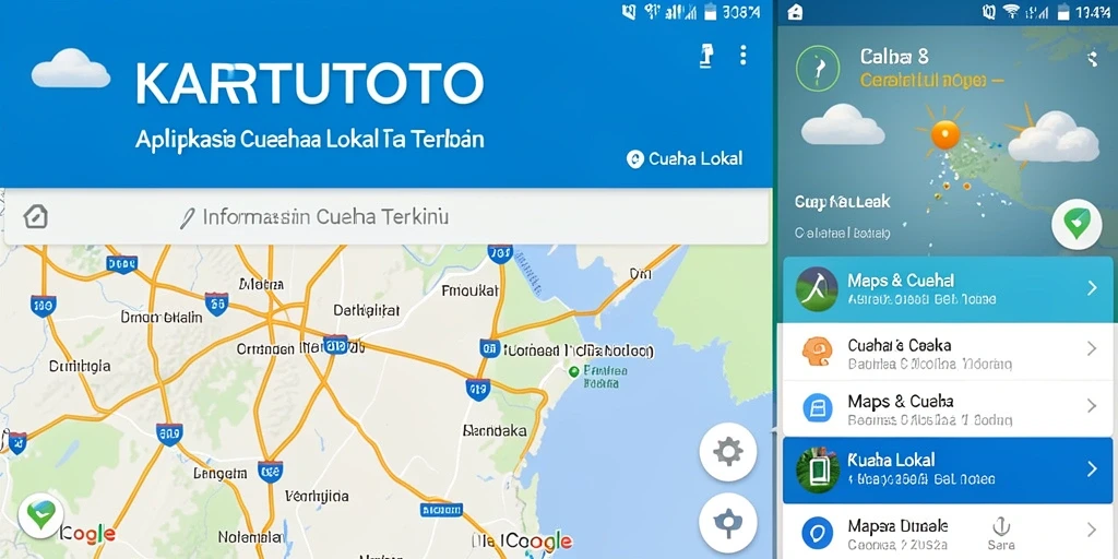 Antarmuka KARTUTOTO menampilkan informasi cuaca lokal dengan jelas dan menarik.