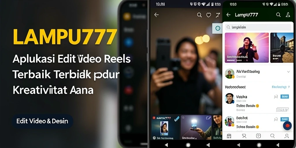 Antarmuka LAMPU777 yang mudah digunakan untuk Edit Video Reels.