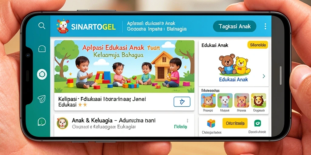 Tampilan antarmuka aplikasi SINARTOGEL yang mendidik dan menarik untuk anak.